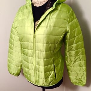 Lime Puffer Jacket, Super Lightweight Insulating